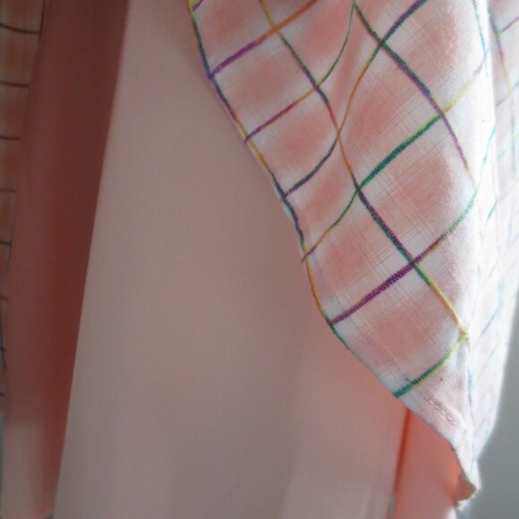 New! Unique Vintage Pink Plaid Dress - Picture 10 of 12